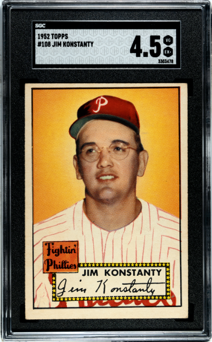 1952 Topps #108 Jim Konstanty SGC 4.5