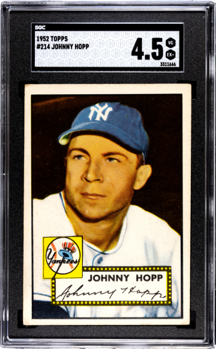 1952 Topps #214 Johnny Hopp SGC 4.5