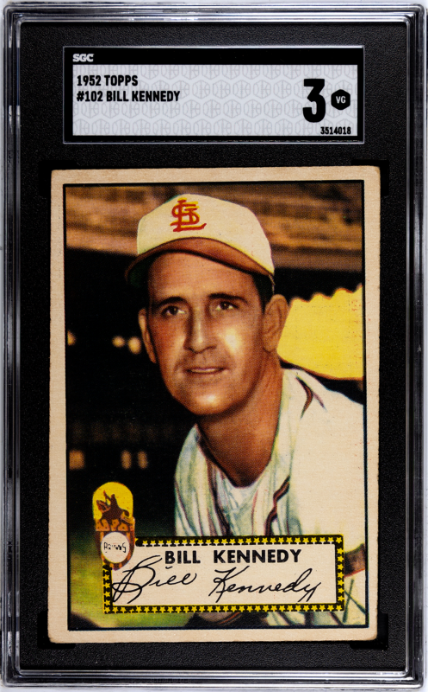 1952 Topps #102 Bill Kennedy SGC 3