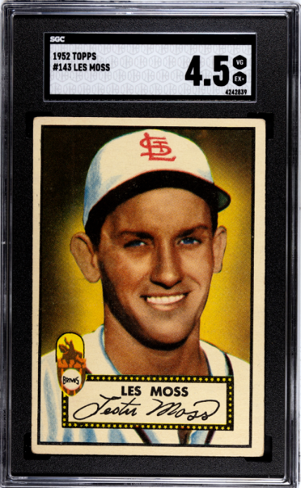 1952 Topps #143 Les Moss SGC 4.5