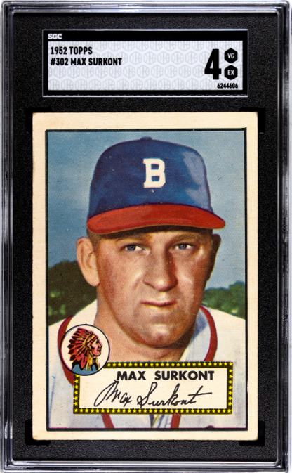 1952 Topps #302 Max Surkont SGC 4