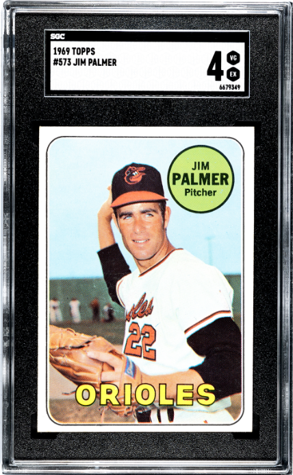 1969 Topps #573 Jim Palmer SGC 4