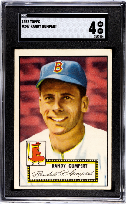 1952 Topps #247 Randy Gumpert SGC 4