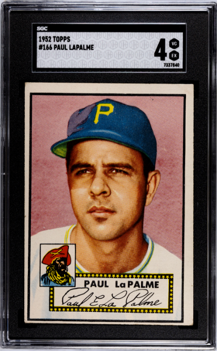 1952 Topps #166 Paul Lapalme SGC 4