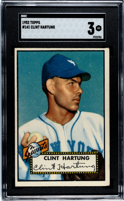 1952 Topps #141 Clint Hartung SGC 3