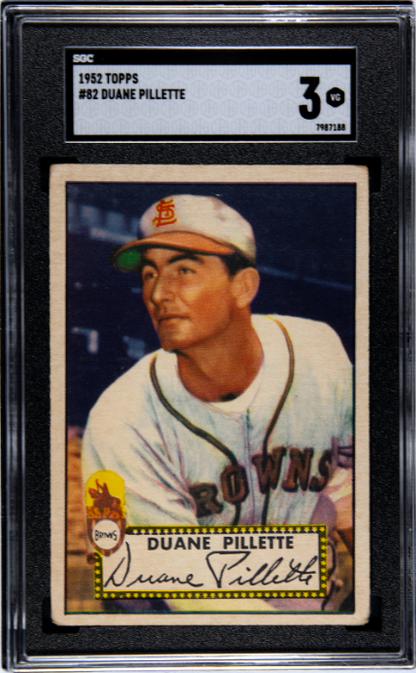 1952 Topps #82 Duane Pillette SGC 3