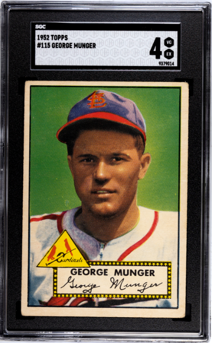 1952 Topps #115 George Munger SGC 4