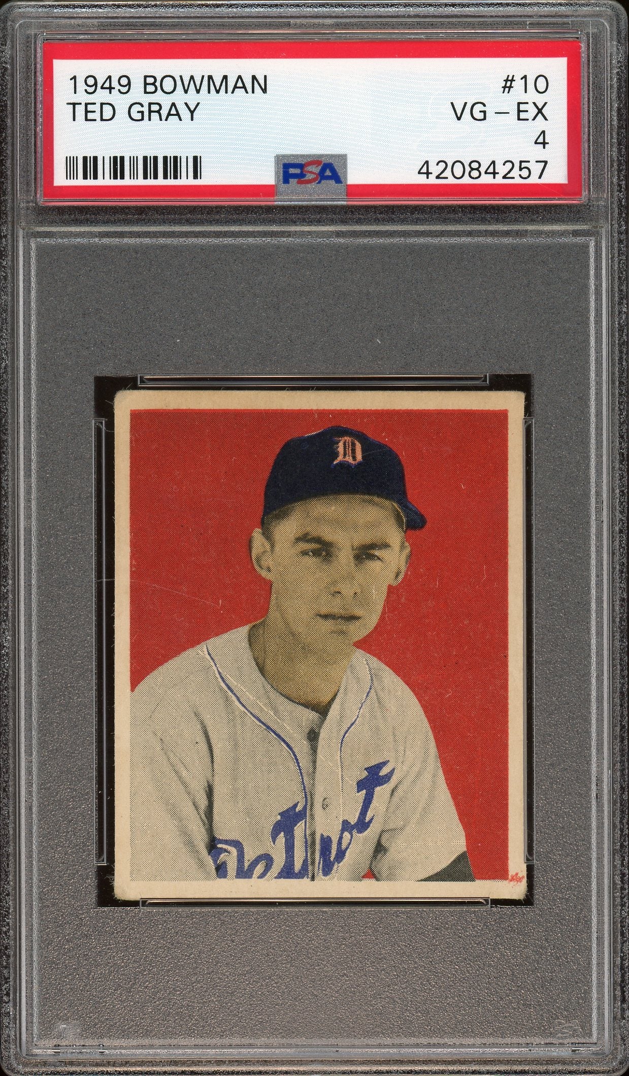 1949 Bowman #10 Ted Gray PSA 4