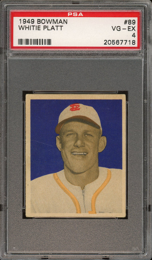 1949 Bowman #89 Whitie Platt PSA 4