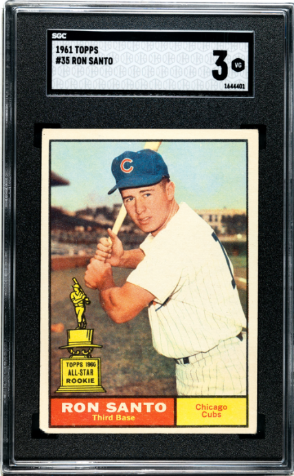 1961 Topps #35 Ron Santo SGC 3