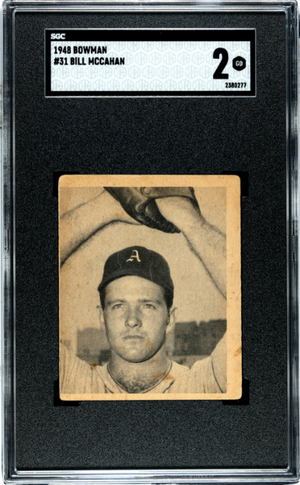 1948 Bowman #31 Bill Mccahan SGC 2