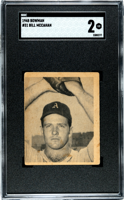 1948 Bowman #31 Bill Mccahan SGC 2