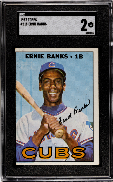 1967 Topps #215 Ernie Banks SGC 2