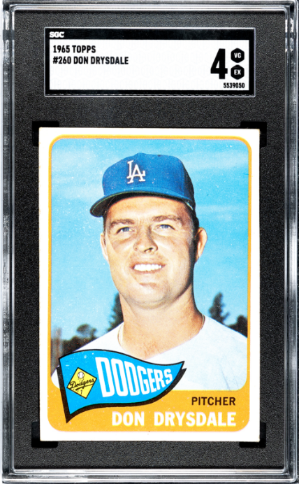 1965 Topps #260 Don Drysdale SGC 4