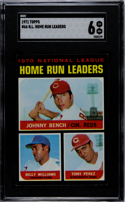 1971 Topps #66 N.L. Home Run Leaders SGC 6