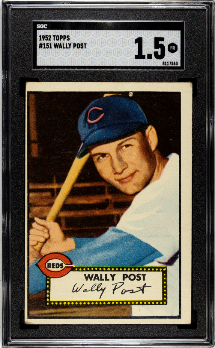 1952 Topps #151 Wally Post SGC 1.5