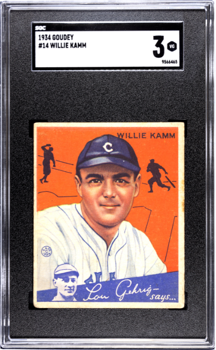 1934 Goudey #14 Willie Kamm SGC 3