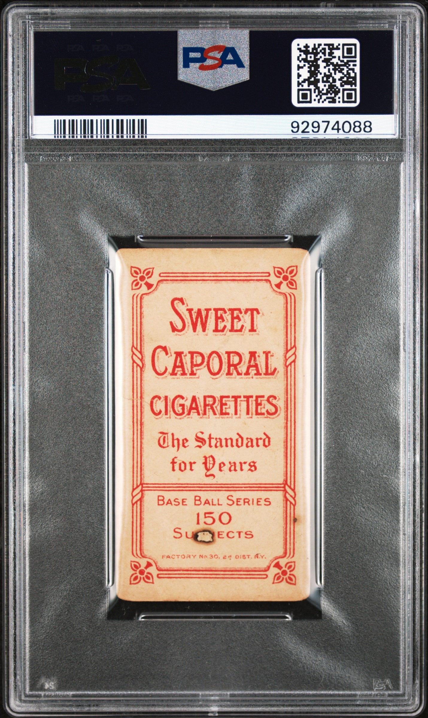 1909-11 T206 Sweet Caporal 150/30 Fred Merkle Portrait PSA 1