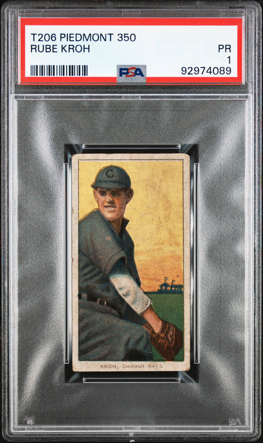 1909-11 T206 Piedmont 350 Rube Kroh PSA 1