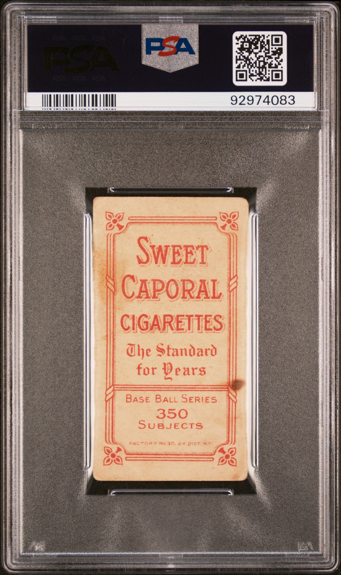 1909-11 T206 Sweet Caporal 350/30 Jack Bliss PSA 1.5