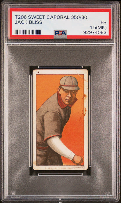 1909-11 T206 Sweet Caporal 350/30 Jack Bliss PSA 1.5