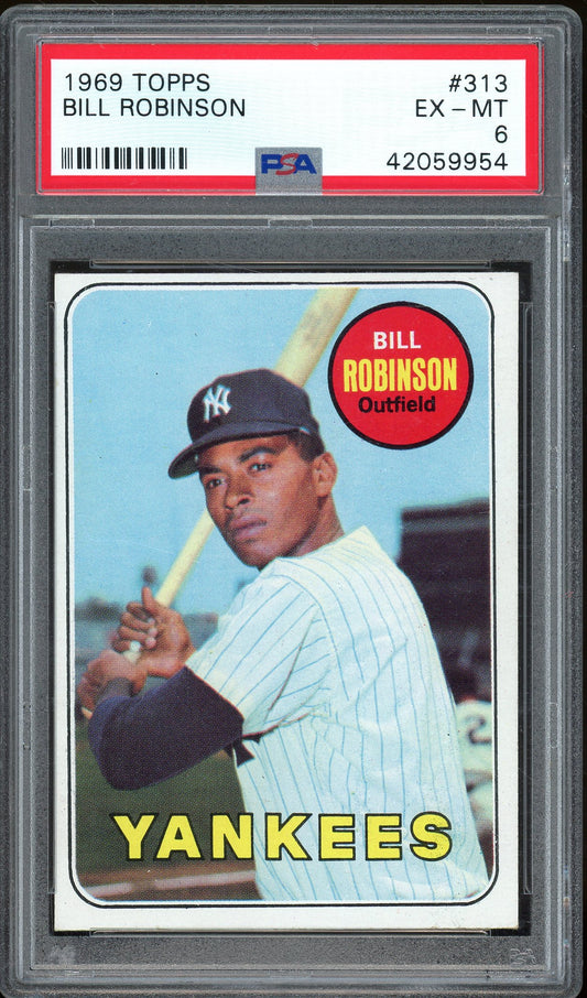 1969 Topps #313 Bill Robinson PSA 6