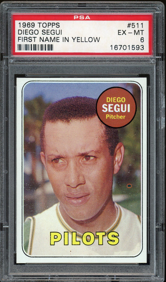 1969 Topps #511 Diego Segui PSA 6