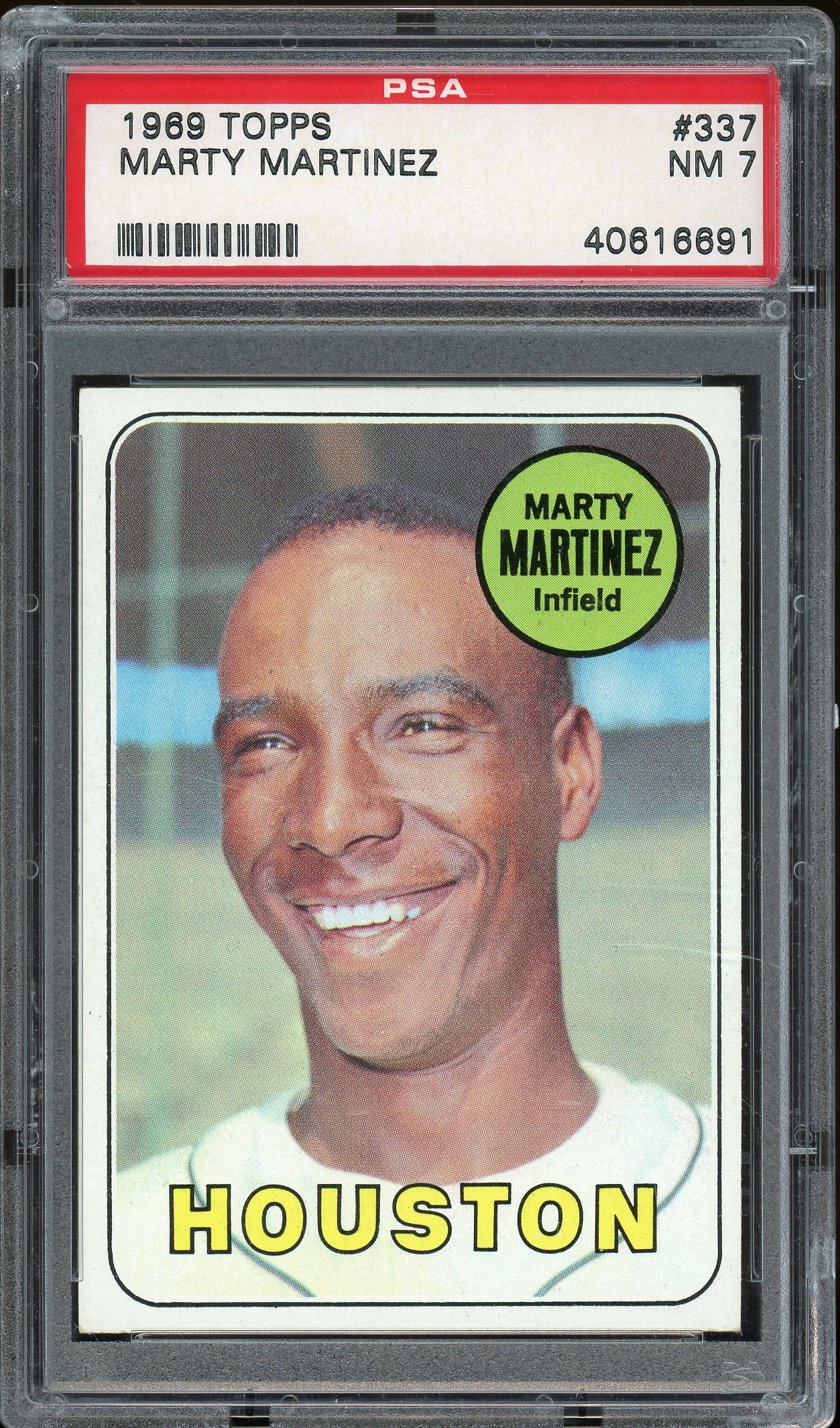 1969 Topps #337 Marty Martinez PSA 7