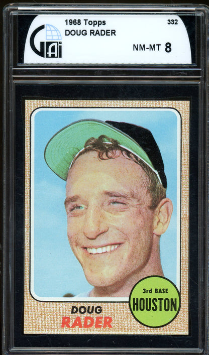 1968 Topps #332 Doug Rader - GAI 8