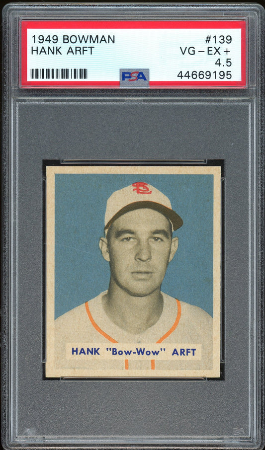 1949 Bowman #139 Hank Arft PSA 4.5