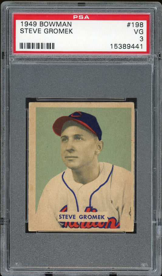 1949 Bowman #198 Steve Gromek PSA 3