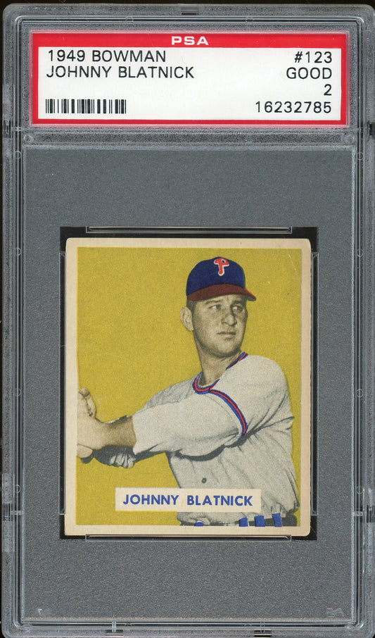 1949 Bowman #123 Johnny Blatnik