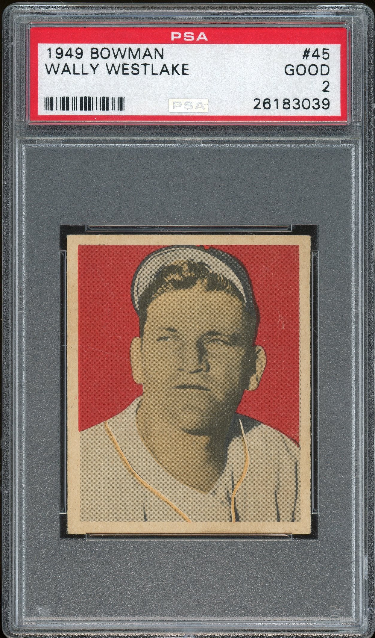 1949 Bowman #45 Wally Westlake PSA 2