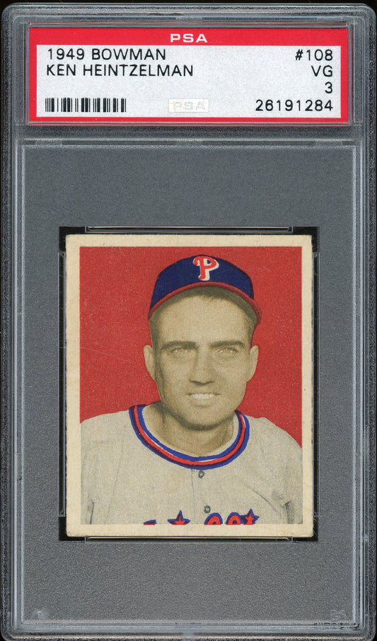 1949 Bowman #108 Ken Heintzelman PSA 3