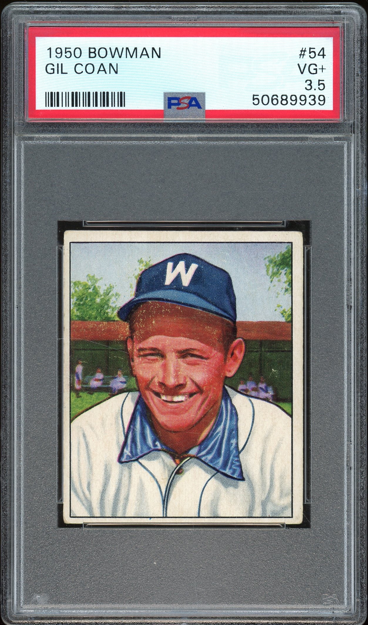 1950 Bowman #54 Gil Coan PSA 3.5