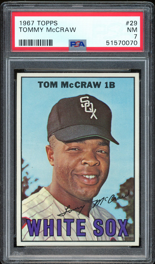 1967 Topps #29 Tommy Mccraw PSA 7