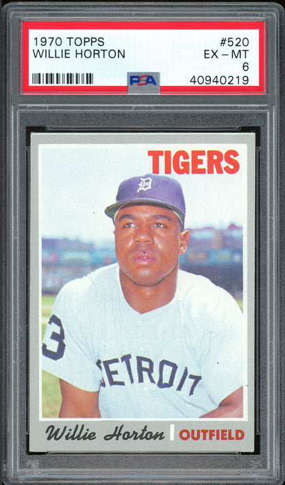 1970 Topps #520 Willie Horton PSA 6