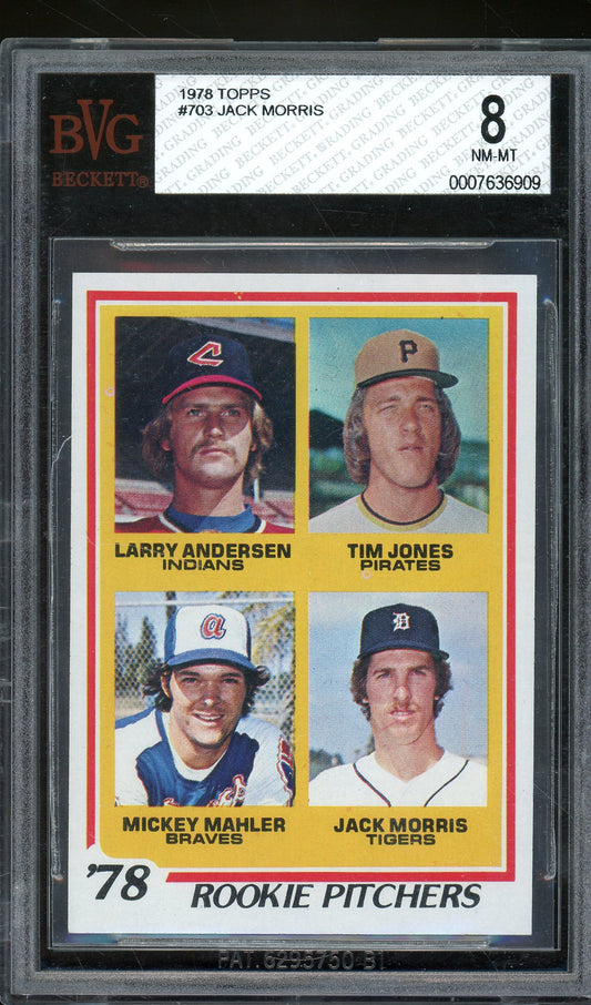 1978 Topps #703 Larry Andersen/Tim Jones/Mickey Mahler/Jack Morris - BVG 8