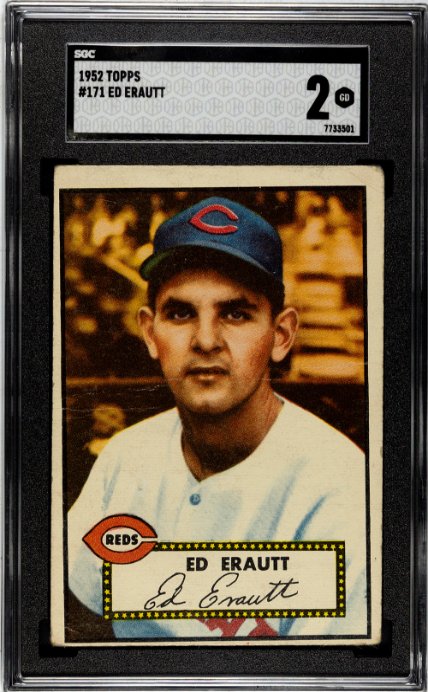 1952 Topps #171 Ed Erautt SGC 2