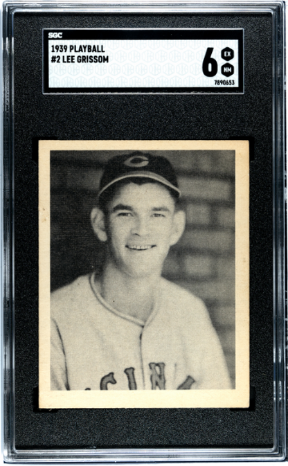 1939 Playball #2 Lee Grissom SGC 6