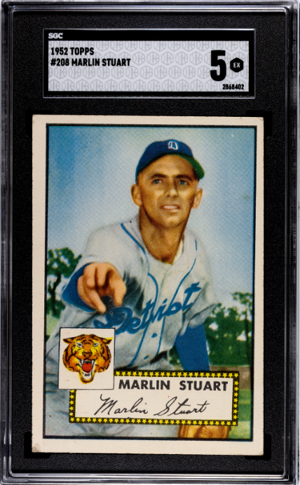 1952 Topps #208 Marlin Stuart SGC 5