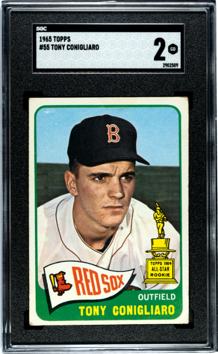 1965 Topps #55 Tony Conigliaro SGC 2