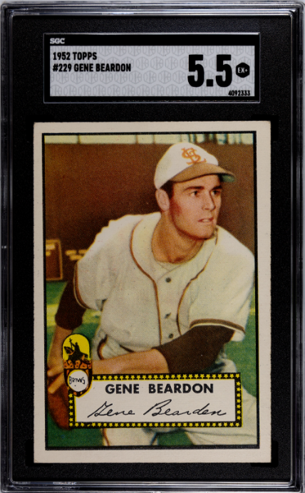 1952 Topps #229 Gene Beardon SGC 5.5