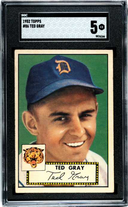 1952 Topps #86 Ted Gray SGC 5