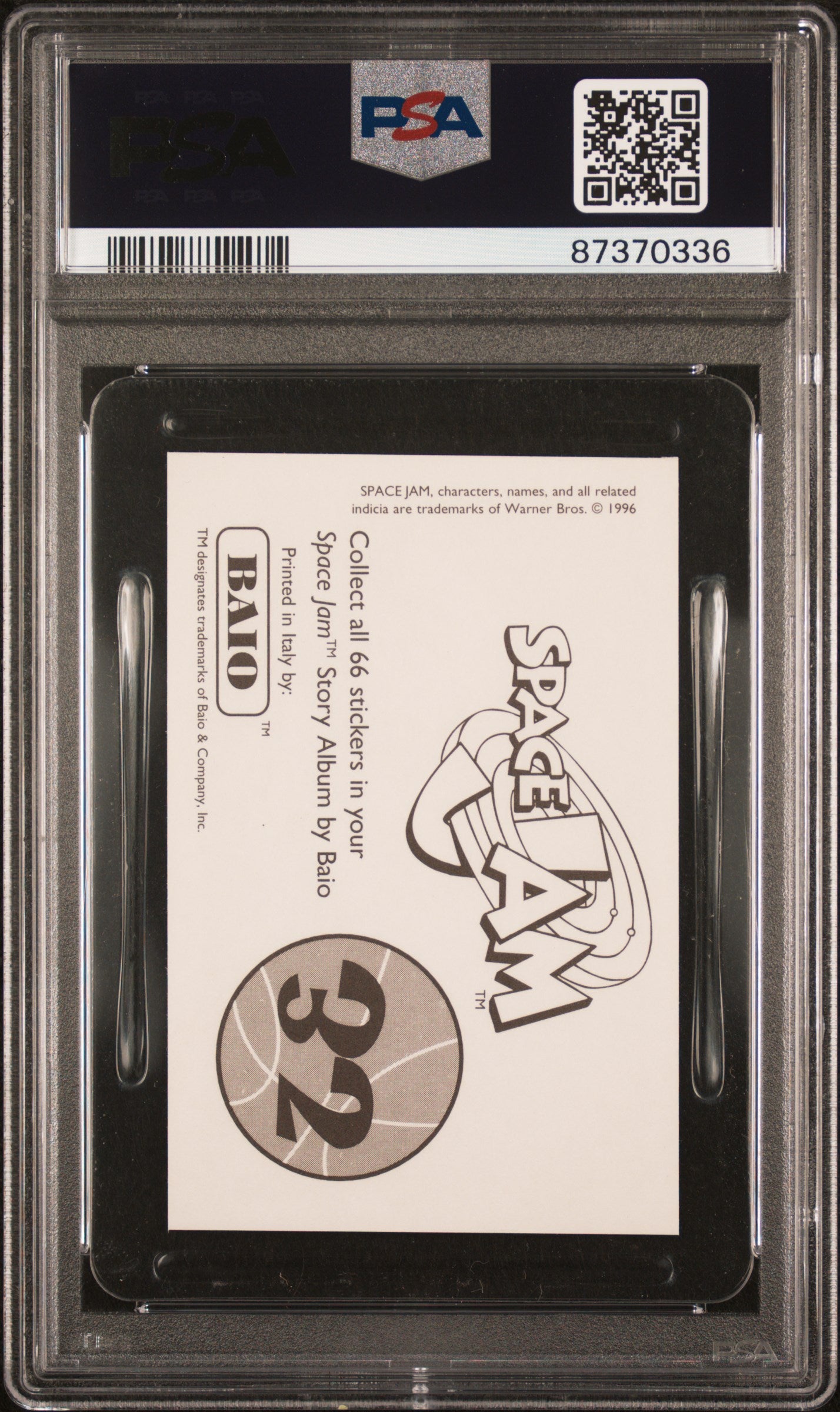 1996 Baio Space Jam Stickers #32 Tweety Stickers PSA 8