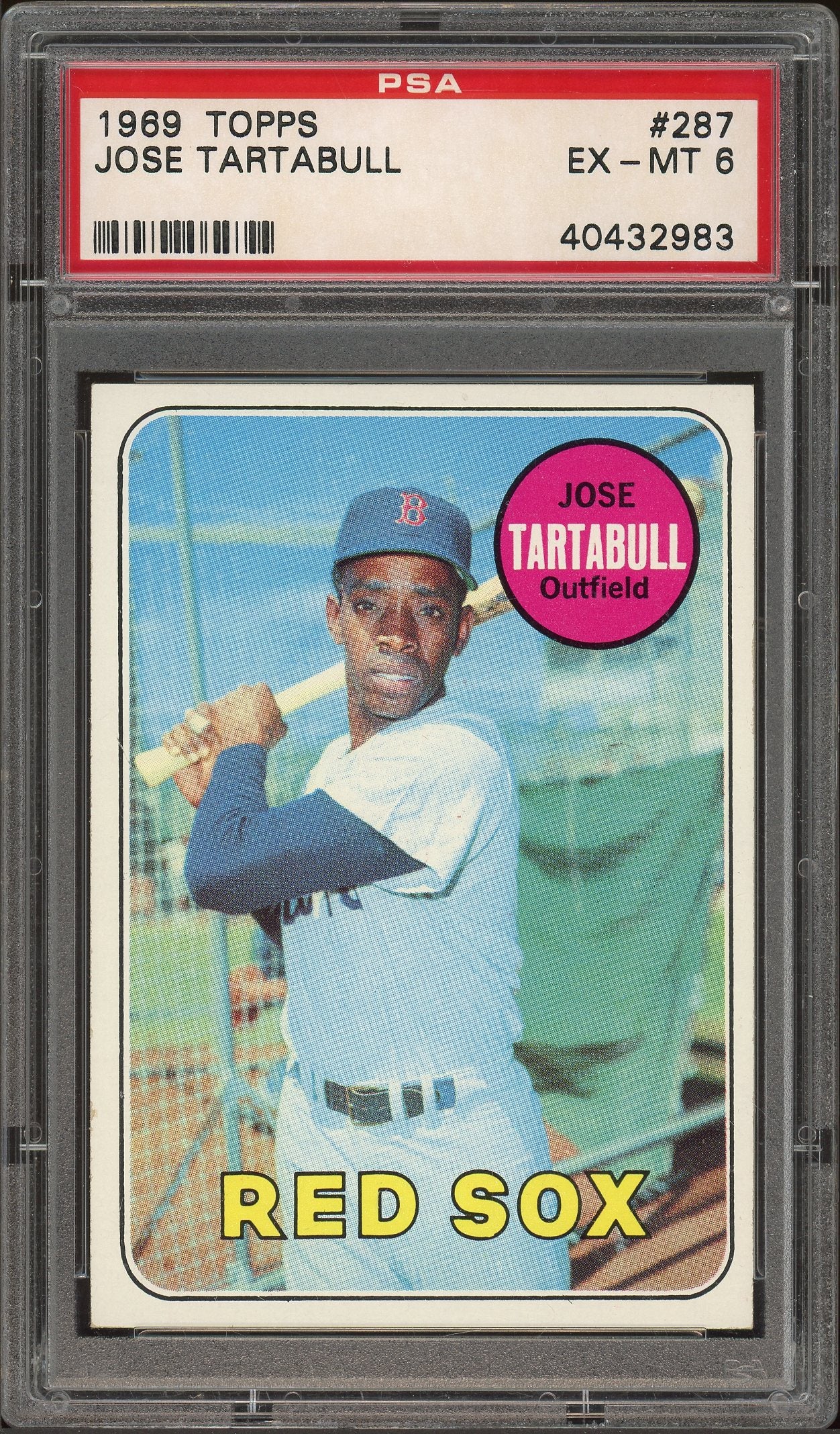 1969 Topps #287 Jose Tartabull PSA 6