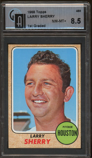1968 Topps #468 Larry Sherry - GAI 8.5