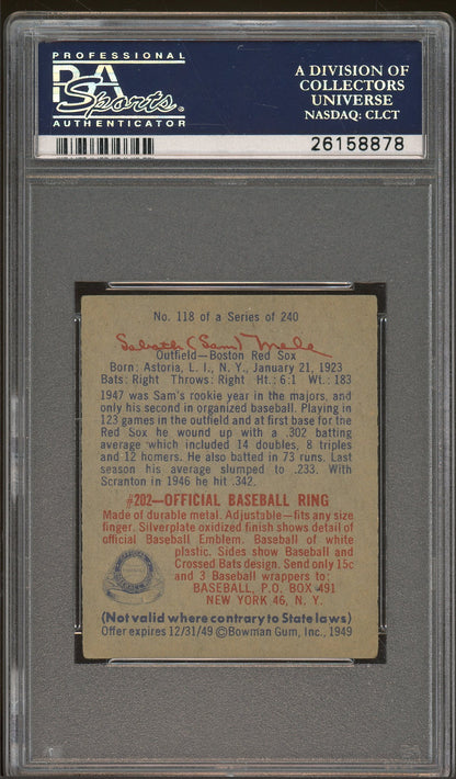 1949 Bowman #118 Sam Mele PSA 4.5