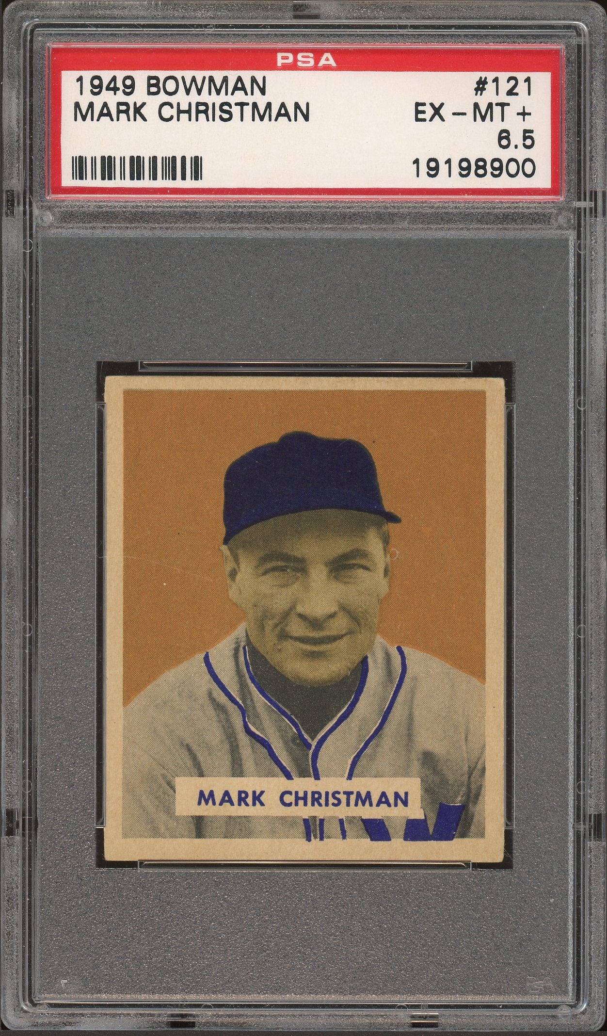 1949 Bowman #121 Mark Christman PSA 6.5