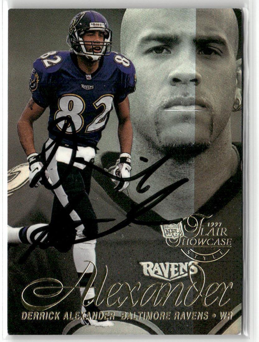 1997 Flair Showcase #85 Derrick Alexander Row 2 Autograph